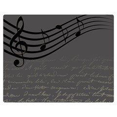 Music Clef Background Texture Double Sided Flano Blanket (medium) 