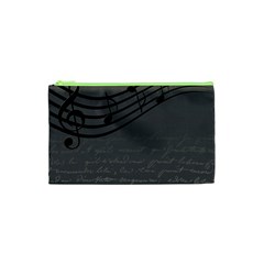 Music Clef Background Texture Cosmetic Bag (xs) by Nexatart