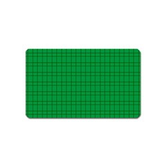 Pattern Green Background Lines Magnet (name Card)