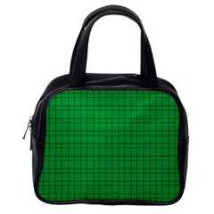 Pattern Green Background Lines Classic Handbags (one Side) by Nexatart