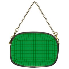 Pattern Green Background Lines Chain Purses (one Side)  by Nexatart