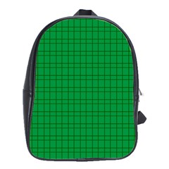 Pattern Green Background Lines School Bags(large)  by Nexatart