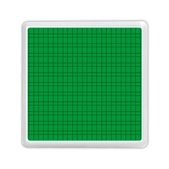 Pattern Green Background Lines Memory Card Reader (square)  by Nexatart