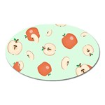 Apple Fruit Background Food Oval Magnet Front