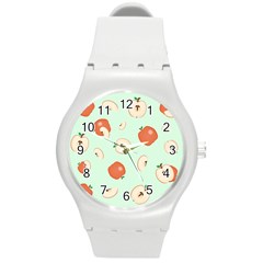 Apple Fruit Background Food Round Plastic Sport Watch (m) by Nexatart