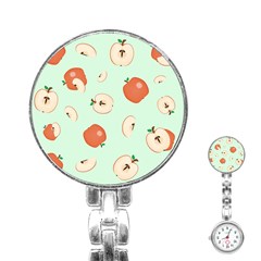 Apple Fruit Background Food Stainless Steel Nurses Watch by Nexatart