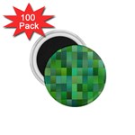 Green Blocks Pattern Backdrop 1.75  Magnets (100 pack)  Front