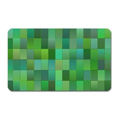 Green Blocks Pattern Backdrop Magnet (Rectangular)