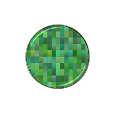 Green Blocks Pattern Backdrop Hat Clip Ball Marker (10 pack)