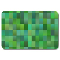 Green Blocks Pattern Backdrop Large Doormat 