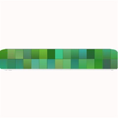 Green Blocks Pattern Backdrop Small Bar Mats