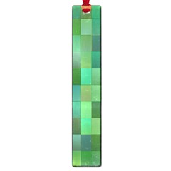 Green Blocks Pattern Backdrop Large Book Marks by Nexatart