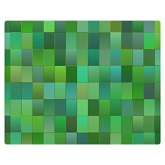 Green Blocks Pattern Backdrop Double Sided Flano Blanket (medium)  by Nexatart