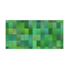 Green Blocks Pattern Backdrop Yoga Headband by Nexatart