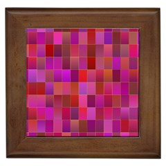 Shapes Abstract Pink Framed Tiles by Nexatart