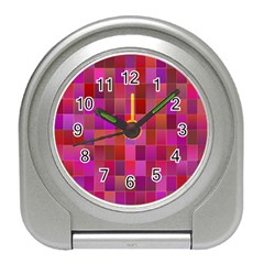 Shapes Abstract Pink Travel Alarm Clocks by Nexatart