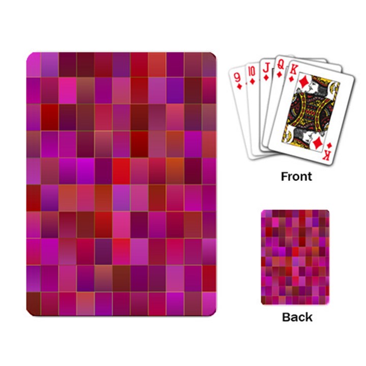 Shapes Abstract Pink Playing Card