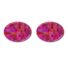 Shapes Abstract Pink Cufflinks (oval)