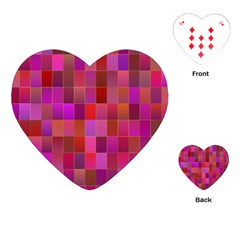 Shapes Abstract Pink Playing Cards (heart) 