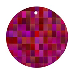 Shapes Abstract Pink Round Ornament (two Sides) by Nexatart