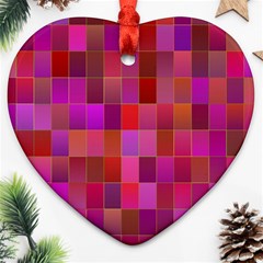 Shapes Abstract Pink Heart Ornament (two Sides) by Nexatart