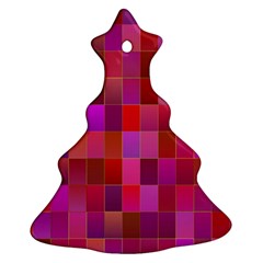 Shapes Abstract Pink Christmas Tree Ornament (two Sides) by Nexatart