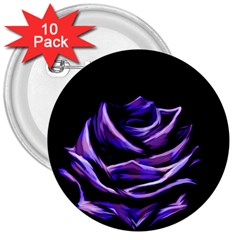 Rose Flower Design Nature Blossom 3  Buttons (10 Pack)  by Nexatart