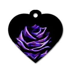 Rose Flower Design Nature Blossom Dog Tag Heart (two Sides) by Nexatart