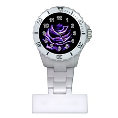 Rose Flower Design Nature Blossom Plastic Nurses Watch by Nexatart