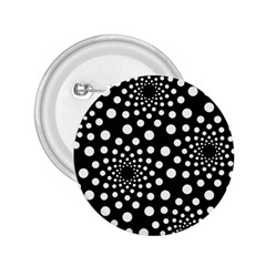 Dot Dots Round Black And White 2 25  Buttons by Nexatart