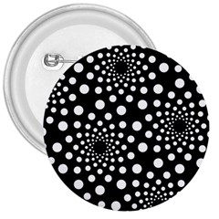 Dot Dots Round Black And White 3  Buttons by Nexatart