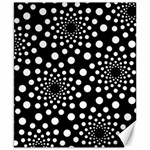 Dot Dots Round Black And White Canvas 8  x 10  8.15 x9.66  Canvas - 1