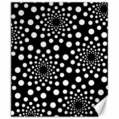 Dot Dots Round Black And White Canvas 20  X 24   by Nexatart