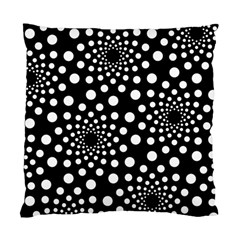 Dot Dots Round Black And White Standard Cushion Case (one Side) by Nexatart