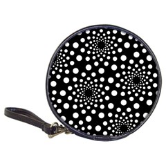 Dot Dots Round Black And White Classic 20-cd Wallets by Nexatart