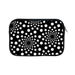 Dot Dots Round Black And White Apple Ipad Mini Zipper Cases by Nexatart