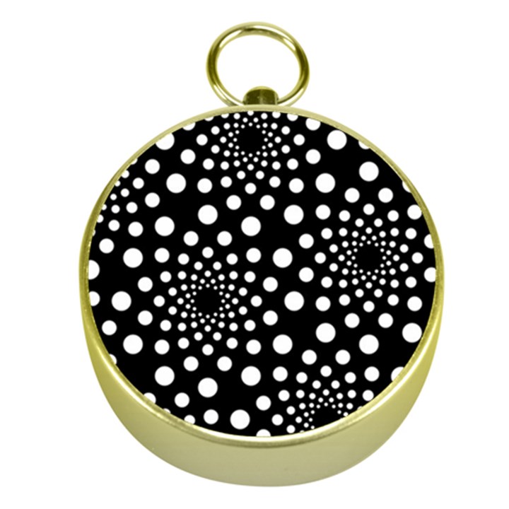 Dot Dots Round Black And White Gold Compasses