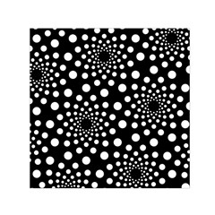 Dot Dots Round Black And White Small Satin Scarf (square) by Nexatart