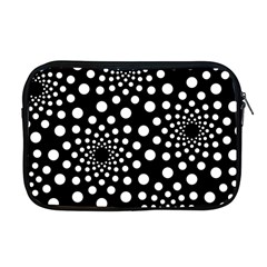 Dot Dots Round Black And White Apple Macbook Pro 17  Zipper Case by Nexatart