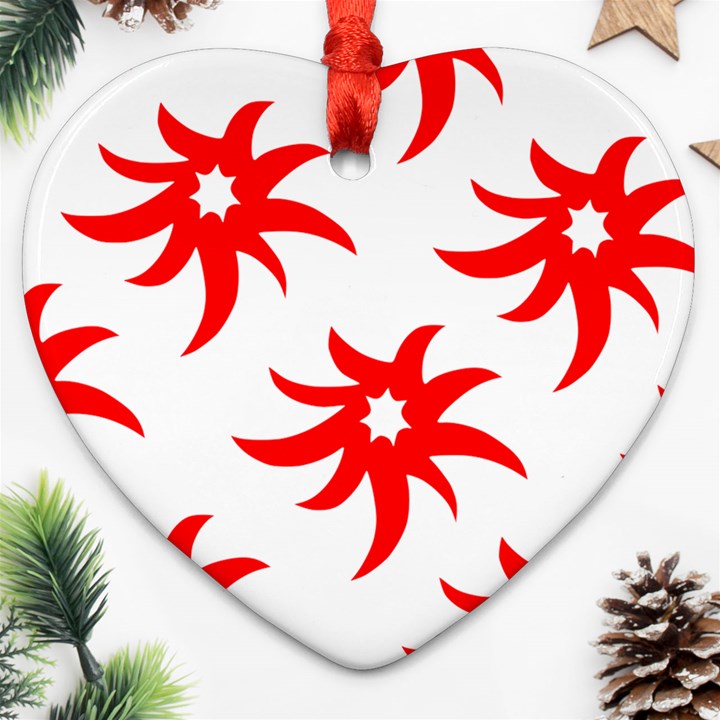 Star Figure Form Pattern Structure Ornament (Heart)