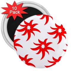 Star Figure Form Pattern Structure 3  Magnets (10 Pack) 