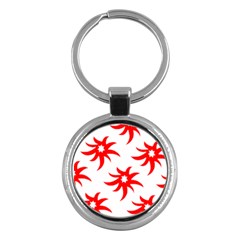 Star Figure Form Pattern Structure Key Chains (round)  by Nexatart