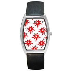 Star Figure Form Pattern Structure Barrel Style Metal Watch by Nexatart