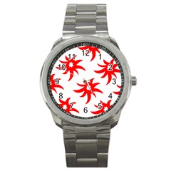 Star Figure Form Pattern Structure Sport Metal Watch by Nexatart