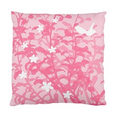 Plant Flowers Bird Spring Standard Cushion Case (one Side) by Nexatart