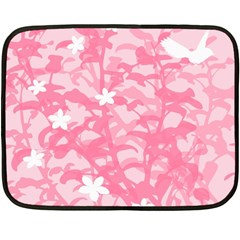 Plant Flowers Bird Spring Fleece Blanket (mini) by Nexatart