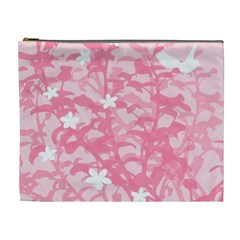 Plant Flowers Bird Spring Cosmetic Bag (xl) by Nexatart