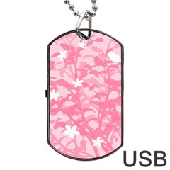 Plant Flowers Bird Spring Dog Tag Usb Flash (two Sides) by Nexatart