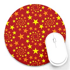 Star Stars Pattern Design Round Mousepads by Nexatart