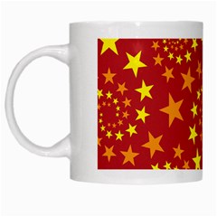 Star Stars Pattern Design White Mugs by Nexatart